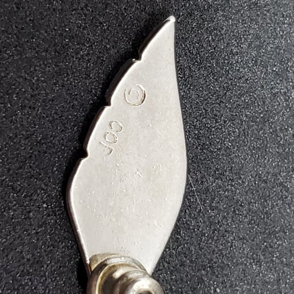 COP Brand Earrings Silver Tone Stone Blue Accent - Picture 2 of 3